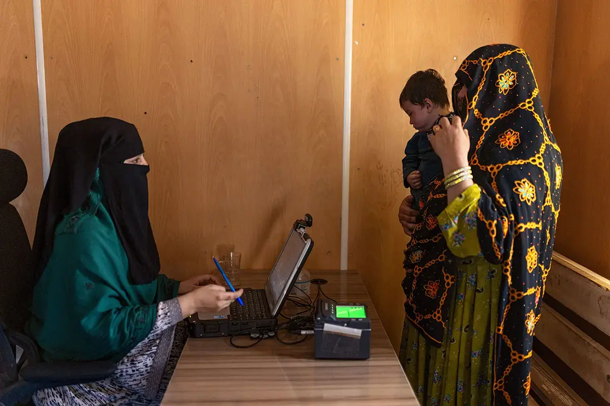 Una trabajadora humanitaria